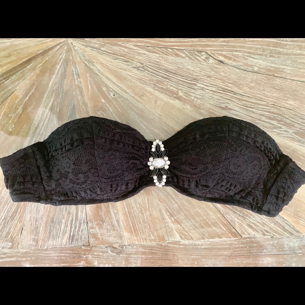 Black Lace Victoria’s Secret Bandeau Top
